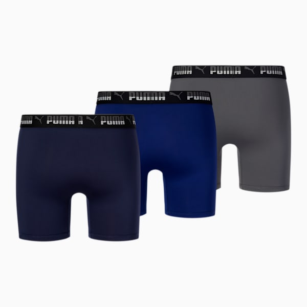 Men's Training Boxer Briefs [3 Pack], BLUE, extralarge